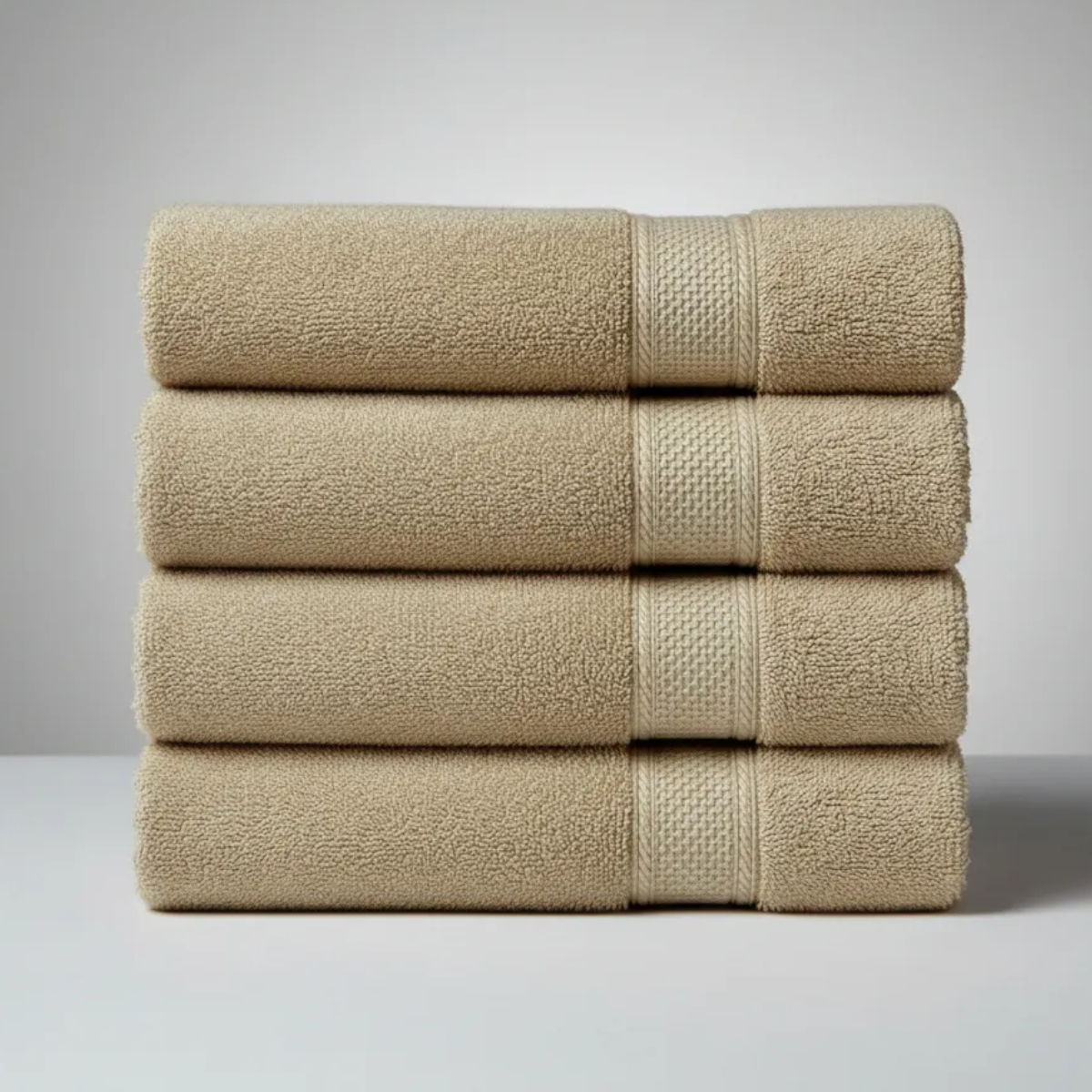 Pack 4 Toallas Chiteco 100% Algodón 400G Baño 135 X 70 Cm Color Beige