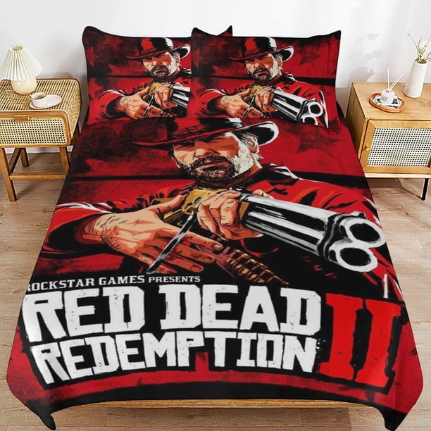 Red Dead Redemption Comforter Set 3 Pieces Quilt Cover Set Soft Bedding Sets for All Seasons