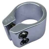 Ioensy - Abrazadera Para Tija De Sillín De Bicicleta De Aleación De Aluminio, Fiable, Para Sillín De Bicicleta De Montaña, Color Plateado