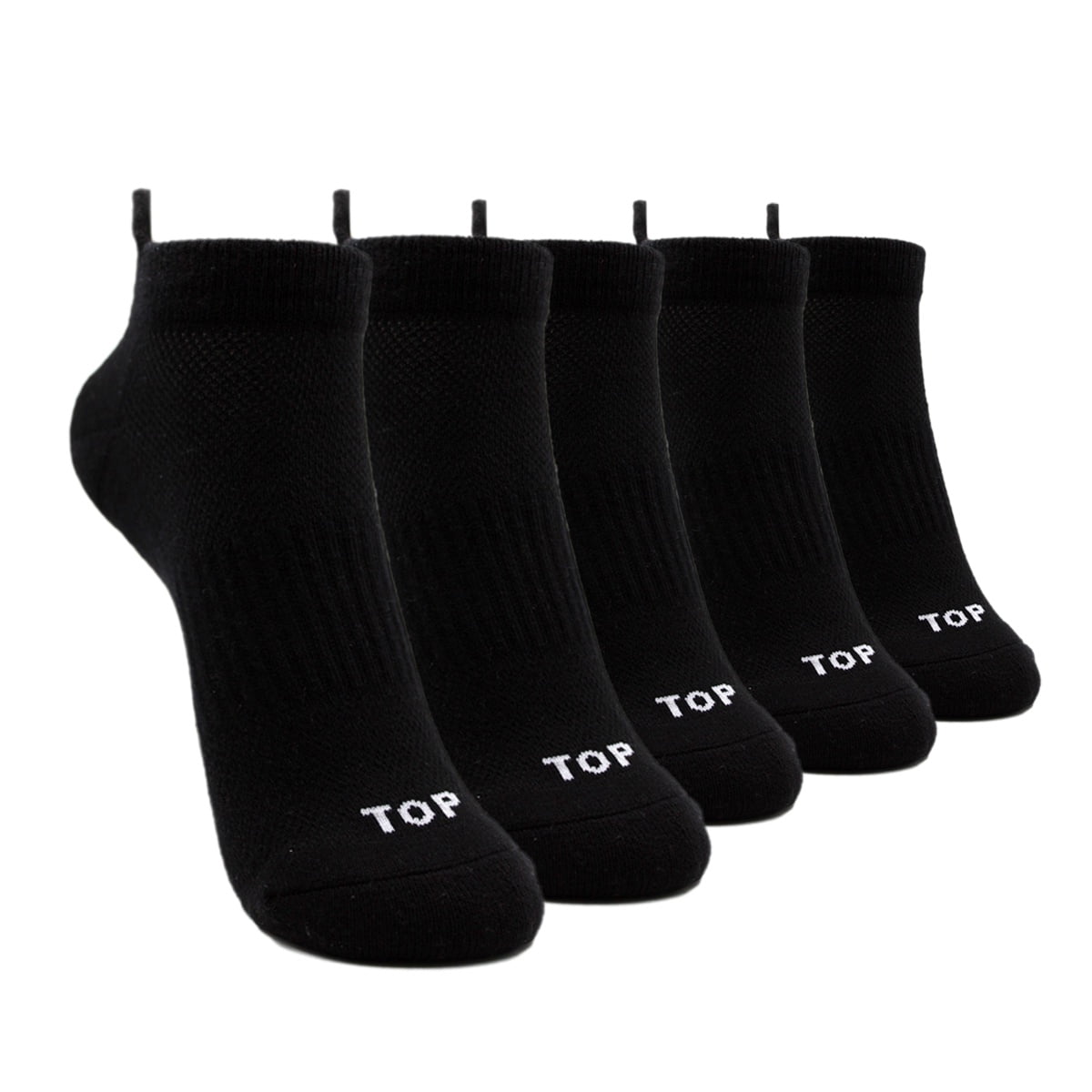 Top - Calcetines Deportivos Tobilleros Negros Mujer Pack 5 C2