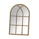 thumbnail image 2 of Espejo De Panel De Ventana Arqueado, Espejo Decorativo Montado En La Pared Para Tocador, Baño, Marrón, 2 of 3