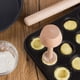 thumbnail image 2 of 1pc Kitchen Gadgets Wood Egg Tart Pusher Double Side Tart Tamper Pastry Pusher Wooden Egg Tart Mold For Eggtart Mold Baking Cake Kitchen Tools, 2 of 4