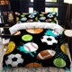 thumbnail image 1 of x2190 Bed SheetsSports Theme Boys Bedding Set Microfiber Football Comforter Cover for Kids Girls Teens Duvet Cover Hip Hop Graffiti Quilt Cover 3-Piece Bedding Set (1 Duvet Cover + 2 Pillow Shams) nj2, 1 of 5