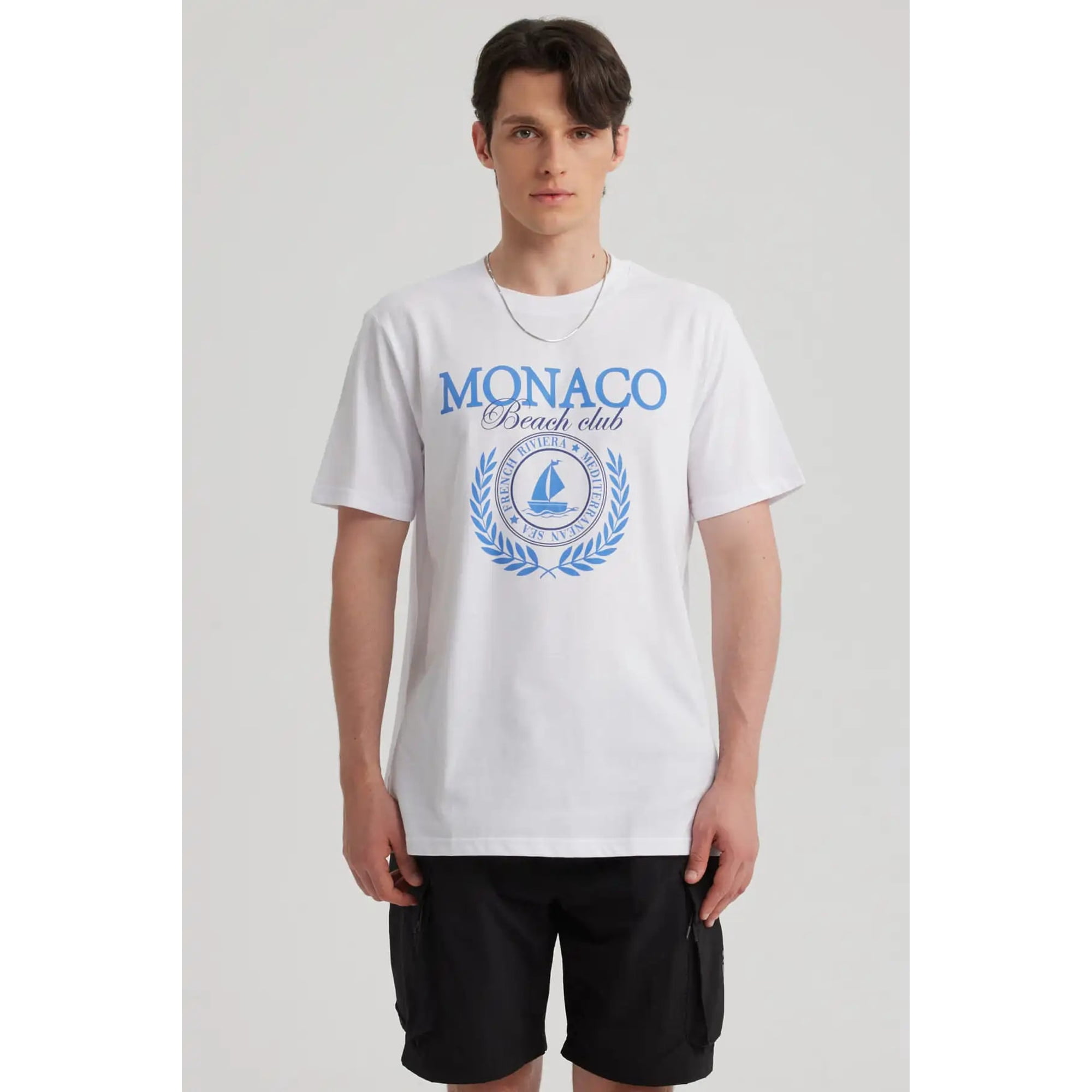 Fashionspark - Polera Hombre Oversize Print Blanco