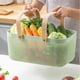 thumbnail image 3 of Canasto Organizador Cuadrado Con Mango de Madera - Verde Agua, 3 of 8