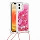thumbnail image 1 of Funda FOXDOCK para iPhone 12 Mini con Cuerda Ajustable, Brillo Líquido, Protección Antigolpes y Lente – Ideal para Regalo, 1 of 6