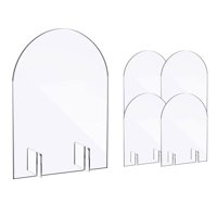 Bothyi - Signo De Acrílico De Arco Transparente Con Adornos De Soporte Para Decoración De Cumpleaños De Boda 5 Piezas