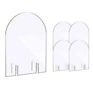 Bothyi - Signo De Acrílico De Arco Transparente Con Adornos De Soporte Para Decoración De Cumpleaños De Boda 5 Piezas