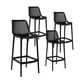 thumbnail image 1 of Pack 4 Taburetes Bar Pisos Sillas Altas Cocina Respaldo Exterior Berlin Negro, 1 of 8