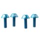 thumbnail image 5 of 4x tornillos de la jaula de la botella de agua de la bicicleta de aleación de aluminio ligero tornillos m6 azules, 5 of 5