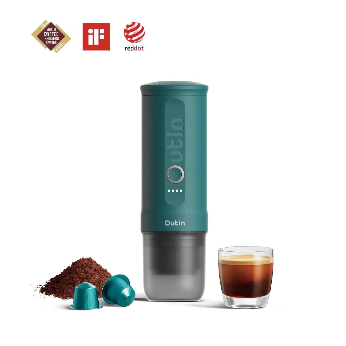 Cafetera Espresso Portátil Eléctrica, Recargable Outin