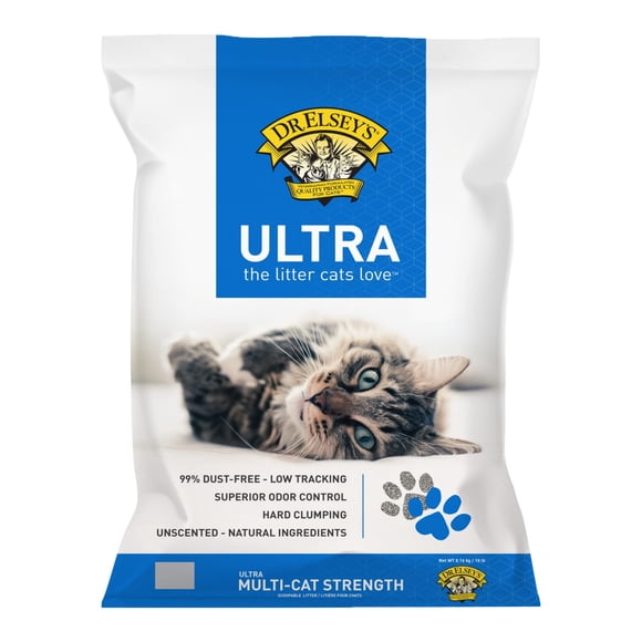Arena para gatos Dr. Elsey's Premium Clumping Ultra 99,9% libre de polvo