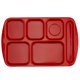 thumbnail image 1 of Bandeja GET 39 cm x 25 cm, 6 compartimentos, melamina, color rojo, 1 of 3