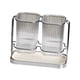 thumbnail image 1 of Utensil Crock 2 Tazas Organizador De Almacenamiento De Cubiertos Para Restaurante Counter Party Argent White, 1 of 5