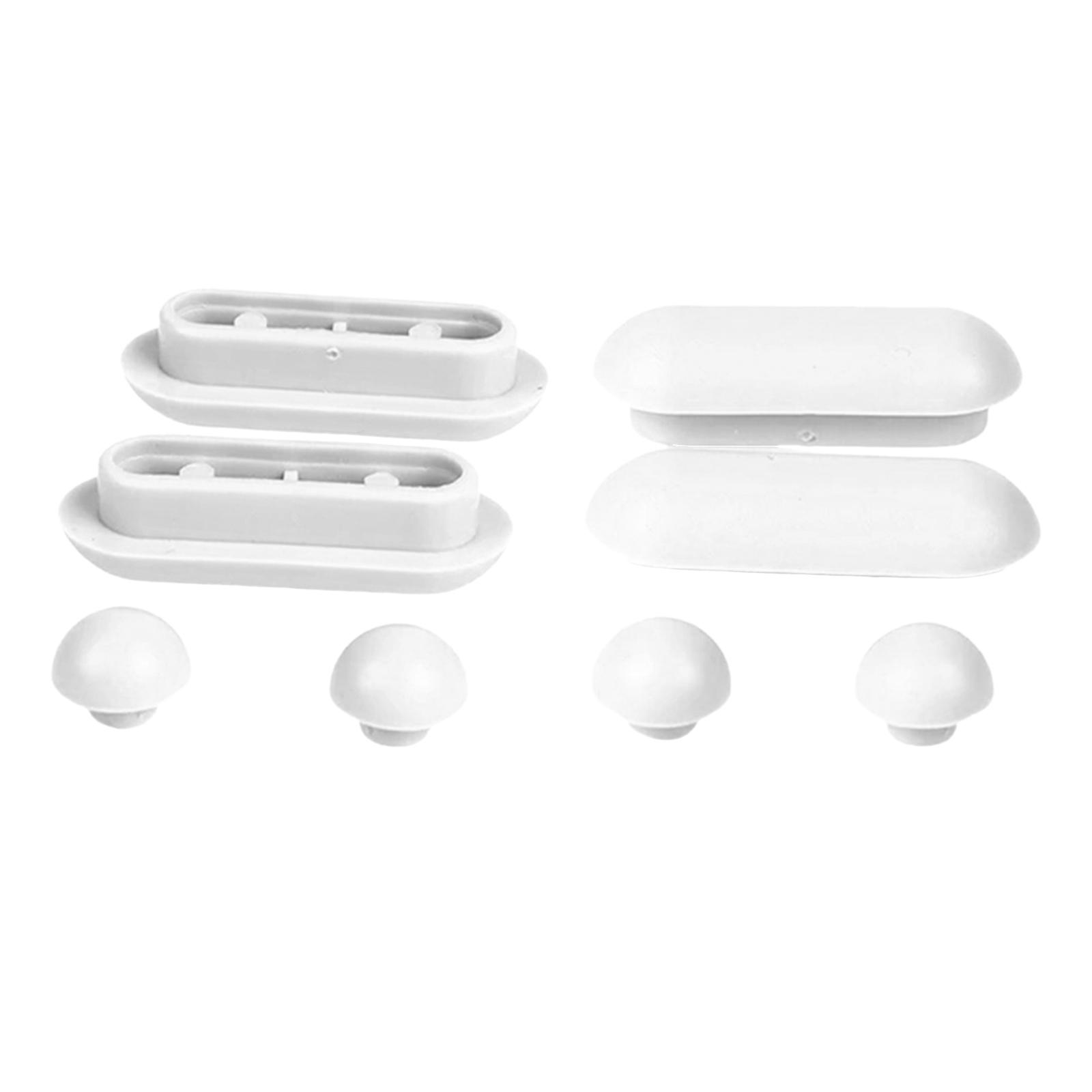 Magideal - Parachoques Para Asiento De Inodoro, Almohadillas Acolchadas, Kit De Repuesto, Accesorios Universales Para Inodoro, Para Baño, Hogar, Blanco