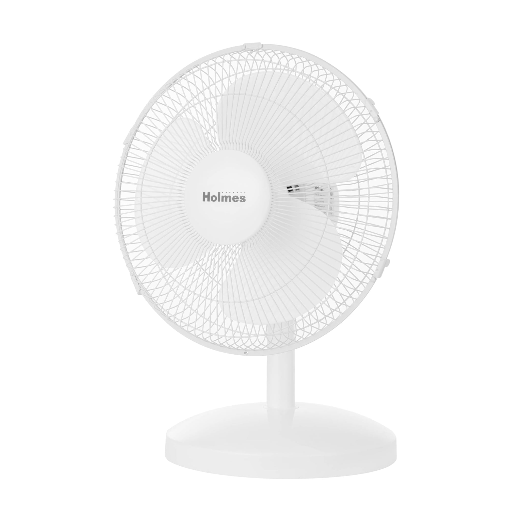 Ventilador De Mesa Holmes 12 Con Oscilación De 75°, 3 Velocidades, Blanco
