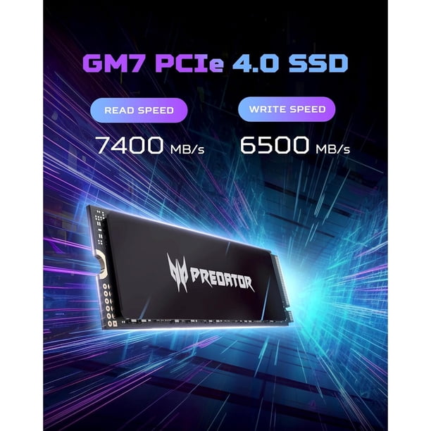 SSD M.2 1TB Acer Predator GM7 PCIe 4.0 NVMe 2.0 | Lider