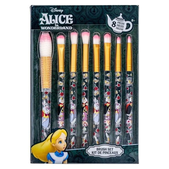 Set de brochas de maquillaje Townley Girl Alicia en el país de las maravillas, 8 piezas