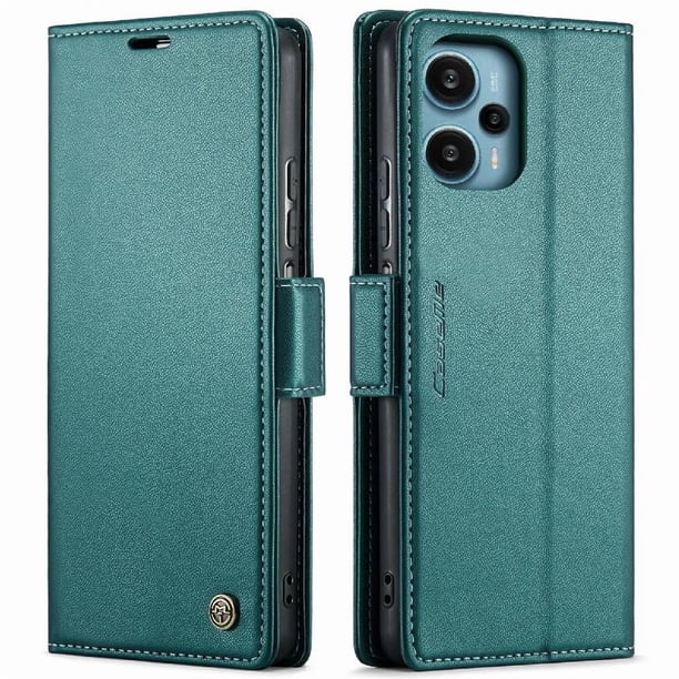 CaseMe tipo cartera Xiaomi POCO F5 5G con cierre magnético, RFID, tarjetero, soporte, carga inalámbrica