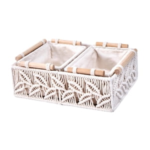 Bothyi - 3 Cestas De Almacenamiento De Macramé, Cesta Decorativa Para Encimera De Baño, Guardería