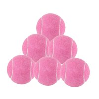 Magideal - 6 Ppcs Balls De Tenis Para El Entrenamiento Para Principiantes Que Practican Bolas De Entrenamiento De Tenis Para Perros De Mascotas 64 Mm De Diámetro Rosa