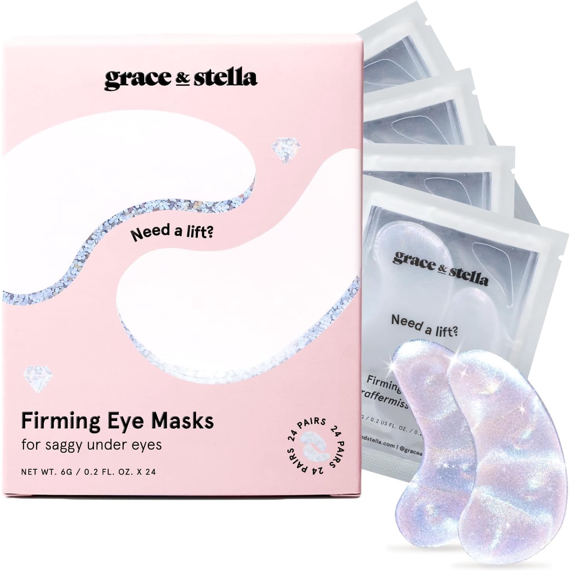 Parches Under Eye Parches Grace & Stella Con Péptidos Y Extracto De Arroz