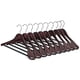 thumbnail image 1 of Juego de 10 perchas de madera para trajes SONGMICS, extra anchas, color caoba, 1 of 7