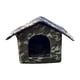 thumbnail image 2 of Casa para gatos al aire libre, camas impermeables para gatos domésticos, perrera para perros pequeños, casa para gatitos, muebles de invierno, refugio , camuflaje Verde, 2 of 5