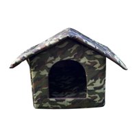 Ioensy - Casa Portátil Para Gatos Al Aire Libre, Resistente A La Intemperie, Cama Para Mascotas, Casa Para Gatitos, Verde Invierno