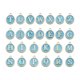 thumbnail image 4 of 26pcs 12mm Botón A Presión Pulsera Charm Button Alfabeto A-Z Azul, 4 of 5