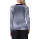 thumbnail image 3 of INSPIRE CHIC Camiseta Casual de Algodón Ajustada de Manga Larga a Rayas con Cuello Redondo para Mujer, Regreso a Clases, Azul Marino a Rayas, Talla L, 3 of 6