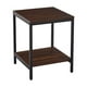 thumbnail image 1 of Velador Mesa Auxiliar Lateral de 2 Niveles - Madera Oscura Walnut, 1 of 4