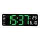 thumbnail image 3 of Modern Digitals Reloj De Pared Calendario Brillo Ajustable NightStand Verde, 3 of 3