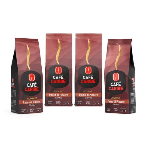 Café Caribe - Pausa Di Piacere Gourmet - Pack 4 Café En Grano 2000G