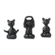 thumbnail image 2 of 3x Figuras De Gatos De Yoga, Decoraciones Artísticas De Recuerdo De Gatos Para Mesa, Hotel, Oficina, Negro, 2 of 3