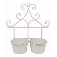 Bric - Macetero Doble Colgante Blanco