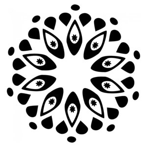 Rienda Libre Graphics - Decomural Circular Petal Flower Ws-18369