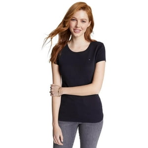 Camiseta Tommy Hilfiger Essential Favorite Flag Logo Para Mujer
