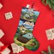 thumbnail image 4 of Lupi y Baduki Tema: Calcetines de Navidad, fino lino blanco para colgar en escaleras y chimenea, decoración navideña para el hogar, regalo de Navidad. 45cm × 32cm, 4 of 5