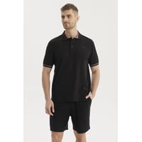 Fashionspark - Polera Hombre Cuello Polo Negro - Ll
