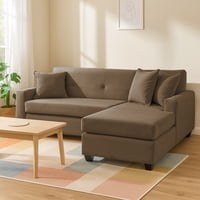 Mbc - Sofá L Intercambiable New Sevilla Felpa Café