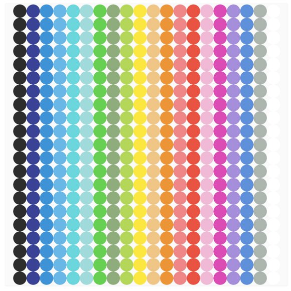Pegatinas de puntos Nestcode 6720 uds 20 colores 0,6 cm
