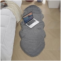 Top Lucky - Bajada De Cama Piel De Oveja 60 X 180 Cm - Gris