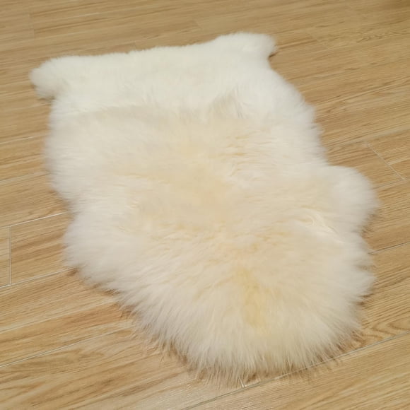 Alfombra de piel de oveja australiana Kopal 61 x 91 cm blanco natural