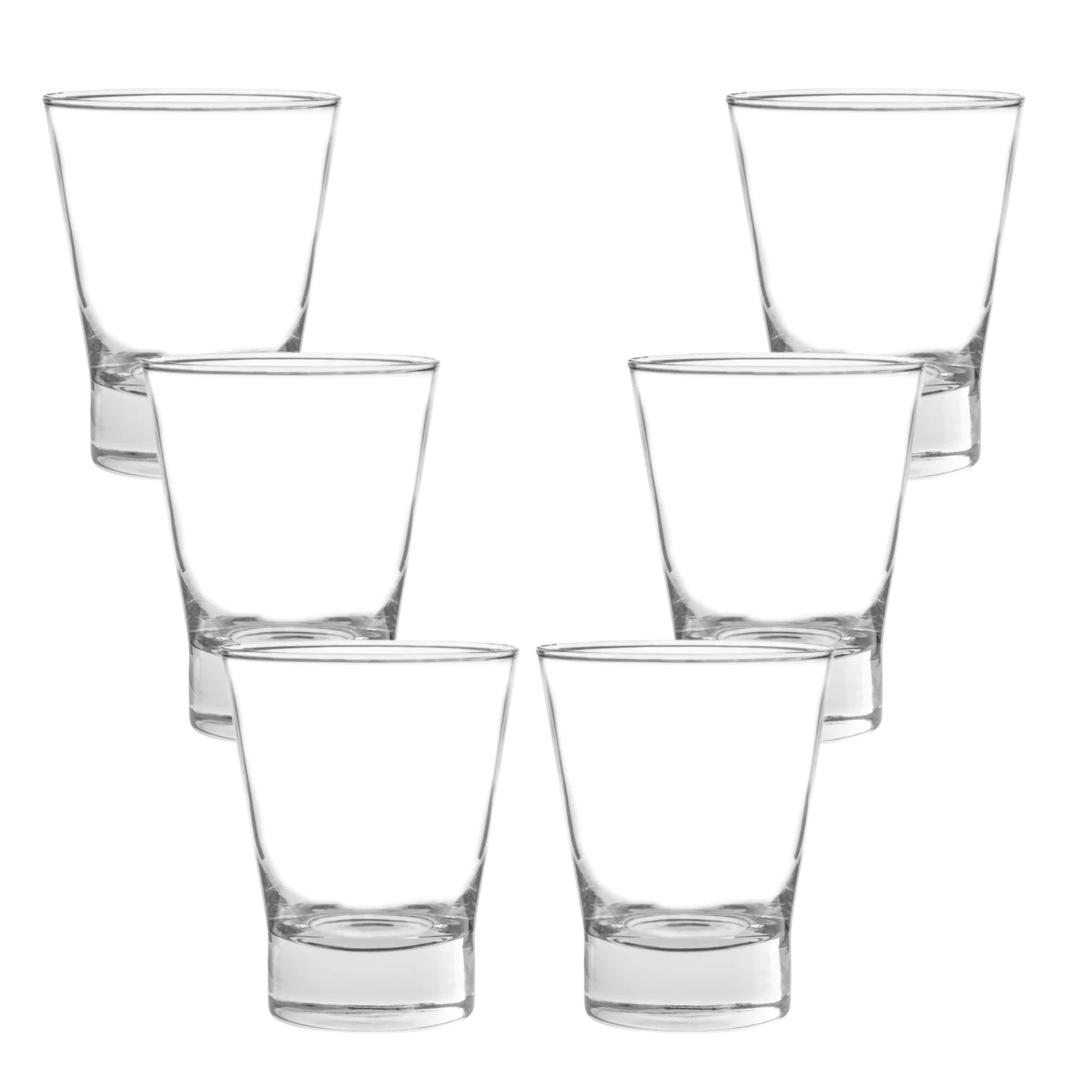 Disparo - Set X6 Vasos Bajos De Vidrio 347ml Modelo London Jugo Agua