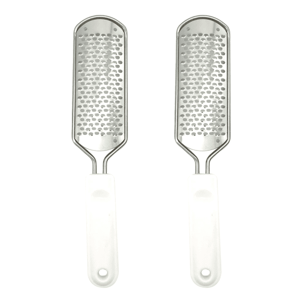 2 limas colosales para pies, removedoras de callos de acero inoxidable para talón.