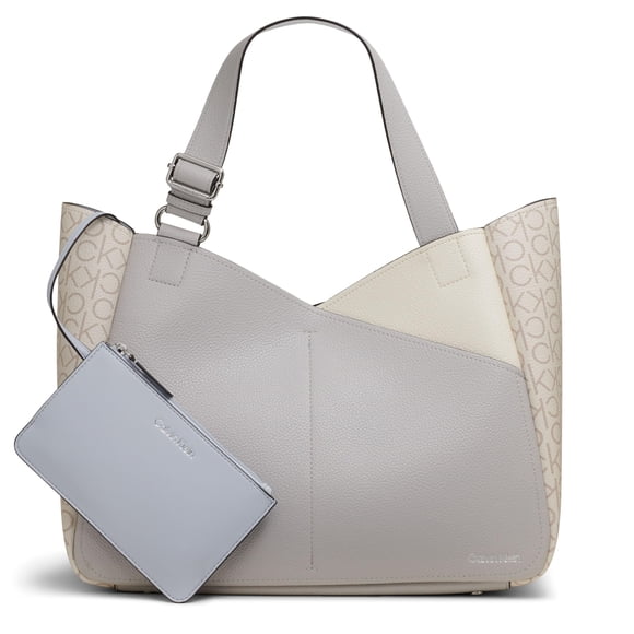 Bolso Zoe Tote de Calvin Klein en PVC monogram con correa ajustable