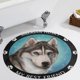 thumbnail image 5 of Husky Siberiano Alfombra Redonda de Felpa Coral, Antideslizante, No Desprende Pelusas, Lavable y Duradera para Salón, Dormitorio y Habitación de Niños 60cm, 5 of 6