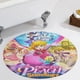thumbnail image 5 of Princesa Peach Alfombra Redonda de Felpa Coral, Antideslizante, No Desprende Pelusas, Lavable y Duradera para Salón, Dormitorio y Habitación de Niños 60cm, 5 of 6