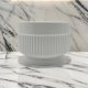 thumbnail image 2 of Macetero Maceta De Ceramica Lineas Relieve Blanco S, 2 of 9
